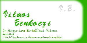 vilmos benkoczi business card